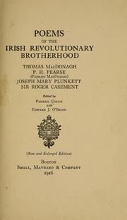 Cover of: Poems of the Irish revolutionary brotherhood by Padraic Colum