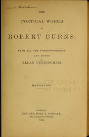 Cover of: The poetical works of Robert Burns