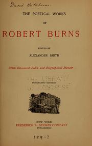 Cover of: The poetical works of Robert Burns