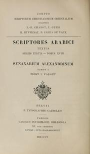 Cover of: Synaxarium Alexandrinum