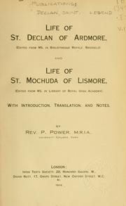 Cover of: Life of St. Declan of Ardmore by Michael O'Clery