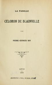 Cover of: [Monographies familiales] by Pierre-Georges Roy, Pierre-Georges Roy