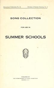 Cover of: Song collection for use in summer schools