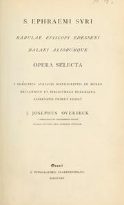 S. Ephraemi Syri by J. Josephus Overbeck