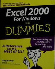 Cover of: Excel 2000 for Windows for dummies by Greg Harvey