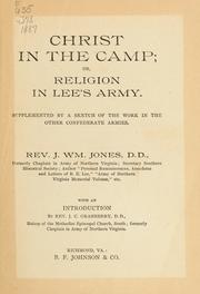 Cover of: Christ in the camp: or, Religion in Lee's army
