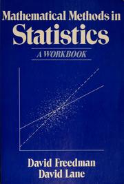 Cover of: Mathematical methods in statistics: a workbook
