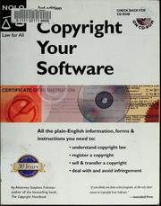 Cover of: Copyright your software by Stephen Fishman