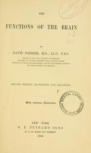 Cover of: The functions of the brain by David Ferrier
