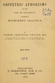 Cover of: Obstetric aphorisms for the use of students commencing midwifery practice by Joseph Griffiths Swayne