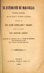 Cover of: El estudiante de maravillas by Gerónimo Giménez