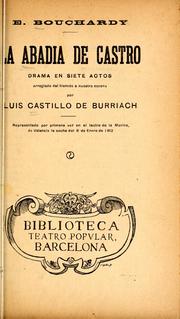 Cover of: La abadía de Castro: drama en siete actos