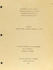 Cover of: The effect of surface roughness upon 25 ST aluminum alloy subjected to repeated tensile stresses above the proportional limit