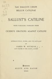 Cover of: Gai Sallusti Crispi Bellum Catilinae by Sallust