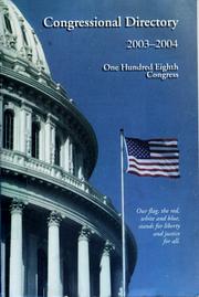 Cover of: Congressional directory, 2003-2004 by U. S. Congress