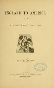 Cover of: England to America: 1876, a New-Year's greeting