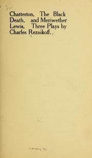 Chatterton, The Black death by Reznikoff, Charles