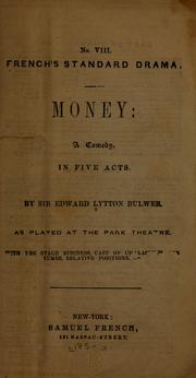 Cover of: Money by Edward Bulwer Lytton, Baron Lytton