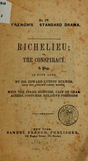 Cover of: Richelieu by Edward Bulwer Lytton, Baron Lytton