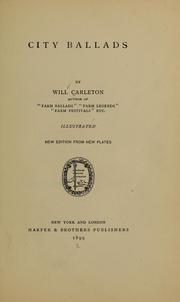 Cover of: City ballads by Will Carleton