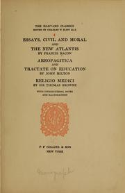 Cover of: Essays, civil and moral by Francis Bacon