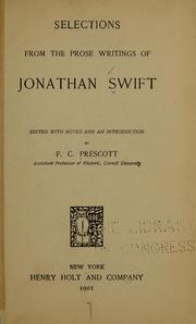 Cover of: Selections from the prose writings of Jonathan Swift by Jonathan Swift