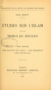 Cover of: Études sur l'Islam et les tribus du Soudan ... by Paul Marty