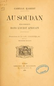Cover of: Au Soudan by Camille Habert
