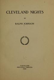 Cover of: Cleveland nights...
