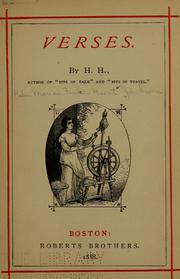 Cover of: Verses by Helen Hunt Jackson