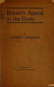 Britain's appeal to the gods by Andrew Carnegie