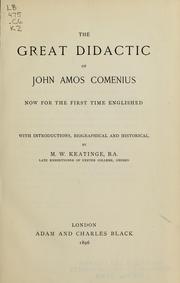 Cover of: The great didactic of John Amos Comenius by Johann Amos Comenius