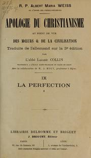 Cover of: Apologie du christianisme au point de vue des moeurs & de la civilisation