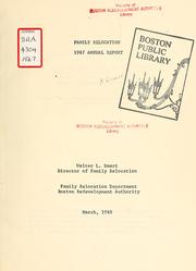 Cover of: Family relocation department report, 1968-1969