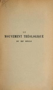 Le mouvement théologique du XIIe siècle by Joseph de Ghellinck