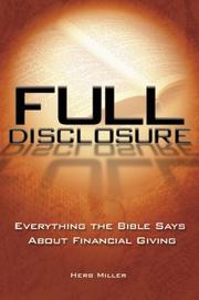 Cover of: Full Disclosure by Herb Miller