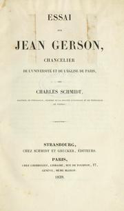 Cover of: Essai sur Jean Gerson ...