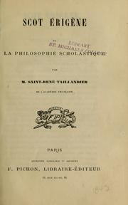 Cover of: Scot Erigene et la philosophie scholastique