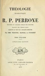 Cover of: Théologie dogmatique by Jean Perrone