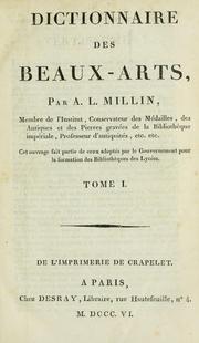 Cover of: Dictionnaire des beaux-arts by A. L. Millin