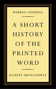 Cover of: A short history of the printed word by Warren Chappell