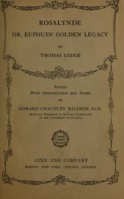 Cover of: Rosalynde