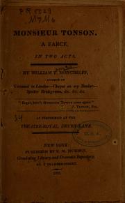 Cover of: Monsieur Tonson: A farce, in two acts