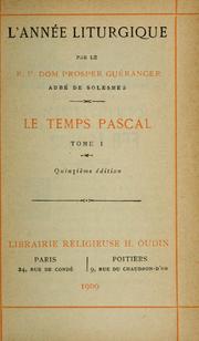 Cover of: L'Année liturgique