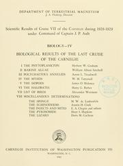 Cover of: Scientific results of cruise VII of the Carnegie during 1928-1929 under command of Captain J. P. Ault by Charles Branch Wilson