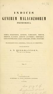 Indicis generum malacozoorum primordia by August Nicolaus Herrmannsen