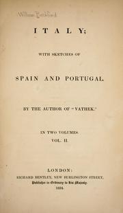 Cover of: Italy: with sketches of Spain and Portugal