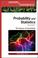 Cover of: Probability and Statistics