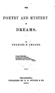 Cover of: The Poetry and Mystery of Dreams