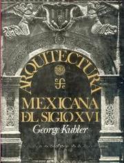 Cover of: Arquitectura mexicana de siglo XVI